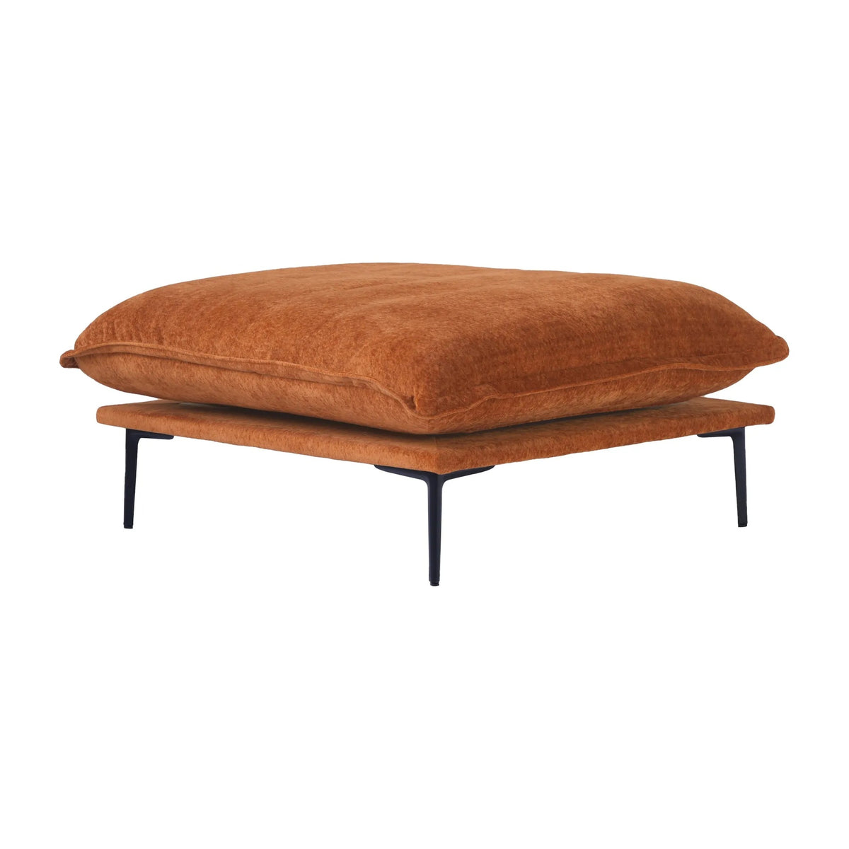 Urban Ark Modular Sofa, Cloud Velvet Single Ottoman for Sectional, Orange