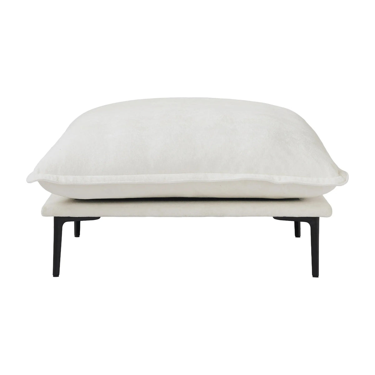 Urban Ark Modular Sofa, Cloud Velvet Single Ottoman for Sectional, White