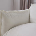 Urban Ark Modular Sofa, Cloud Velvet 3-Seater Sectional 111-Inch, White