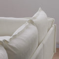 Urban Ark Modular Sofa, 4-Seater L-shaped Chaise Velvet Sectional Couch, White