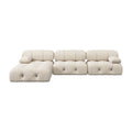Urban Classic Modular Sofa, Comfort Modular 104-Inch Velvet L-Shaped Sectionals 4-Seaters