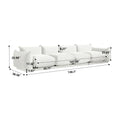 Urban Sectional Sofa, Comfortable Spacious 130-Inch Chenille Sleepers 4-Seaters