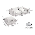 Urban Sectional Sofa, Compact Chenille L-Shaped Sectionals 3-Seaters