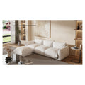 Urban Sectional Sofa, Compact Chenille L-Shaped Sectionals 3-Seaters