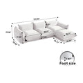 Urban Sectional Sofa, Modular Flexibility 104-Inch Chenille L-Shaped Sectionals 4-Seaters