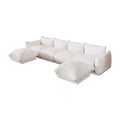 Urban Sectional Sofa, Plush Comfort Chenille U-Shaped Sectionals 6-Seaters