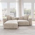 Pixel Modern Modular Sofa, Corduroy Slipcovers - Replacement Covers Only, Beige