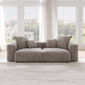 Pixel Modern Modular Sofa, Corduroy Slipcovers - Replacement Covers Only, Brown
