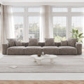 Pixel Modern Modular Sofa, Corduroy Slipcovers - Replacement Covers Only, Brown