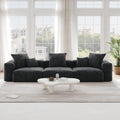 Pixel Modern Modular Sofa, Corduroy Slipcovers - Replacement Covers Only, Black