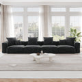 Pixel Modern Modular Sofa, Corduroy Slipcovers - Replacement Covers Only, Black