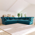Sky Plus Velvet Cloud Sofa, Modular Washable 43-Inch Velvet Single Sofa 1-Seaters, Turquoise