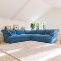 Sky Plus Velvet Cloud Sofa, Modular Washable 43-Inch Velvet Single Sofa 1-Seaters, Blue