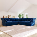 Sky Plus Velvet Cloud Sofa, Modular Washable 43-Inch Velvet Single Sofa 1-Seaters, Dark Blue