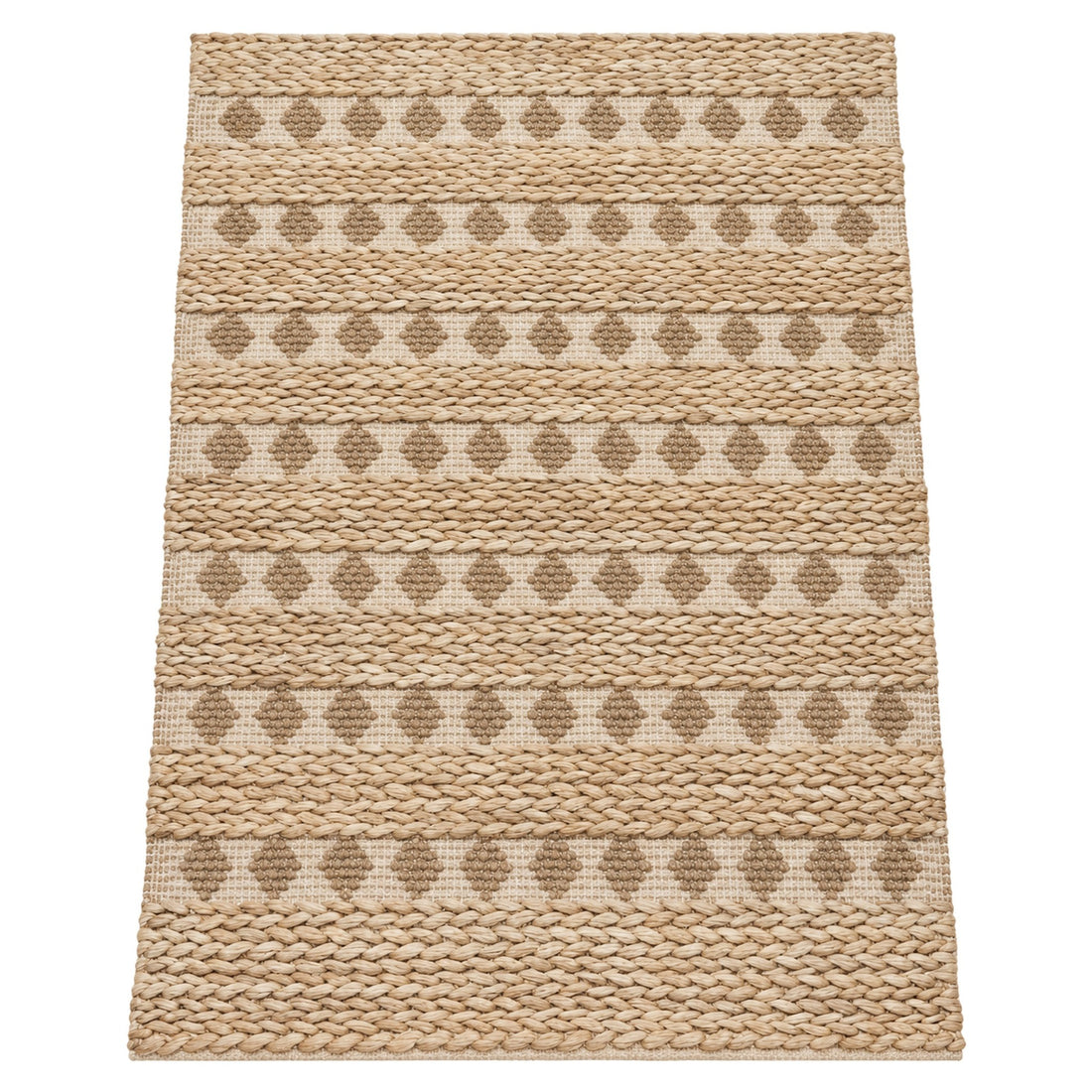 Vintage-Inspired Jute Rug - Authentic, Handcrafted Beauty, full view on a white background