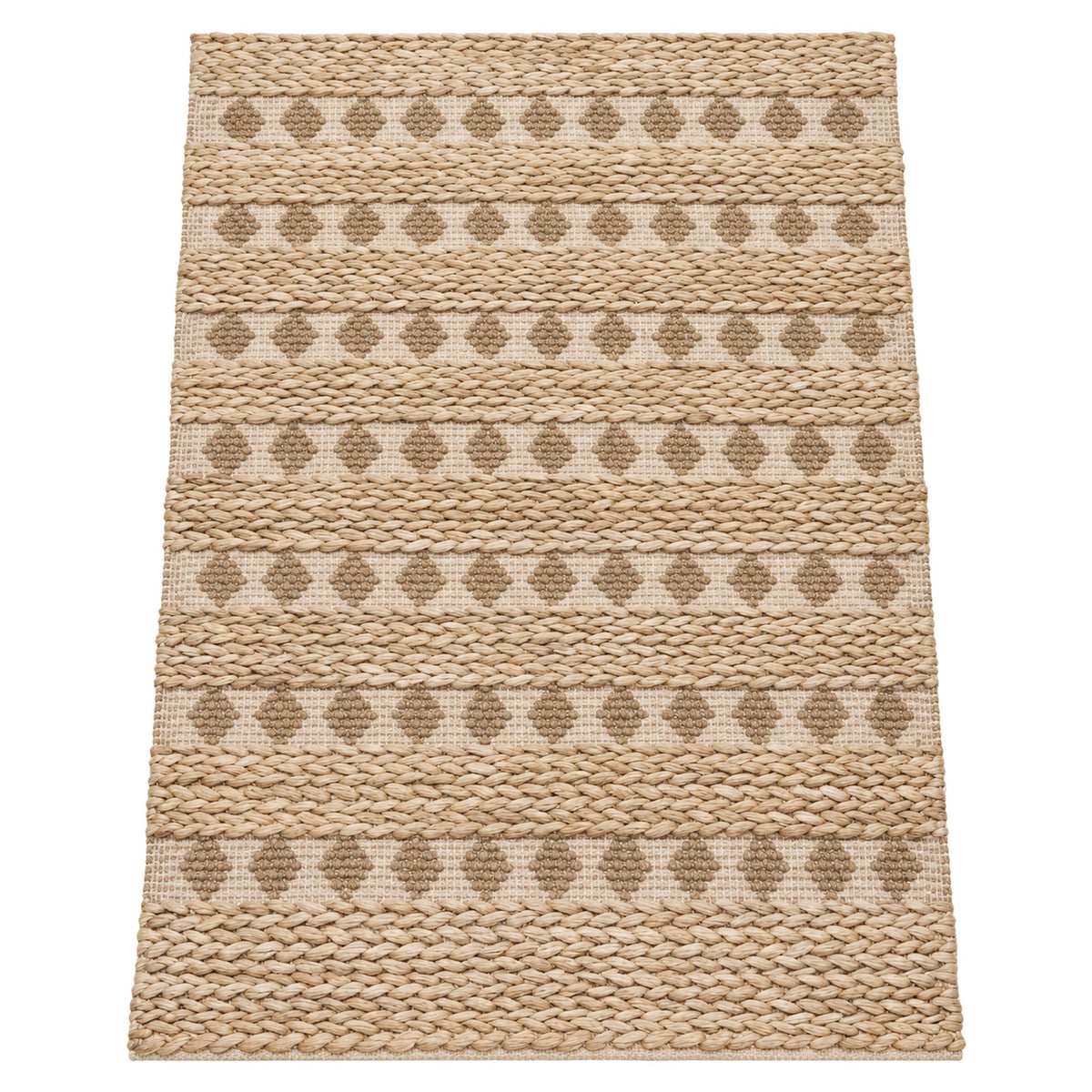 Vintage-Inspired Jute Rug - Authentic, Handcrafted Beauty, full view on a white background