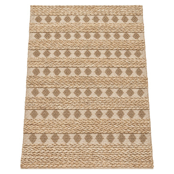 Vintage-Inspired Jute Rug - Authentic, Handcrafted Beauty, full view on a white background
