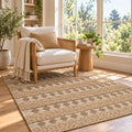 Vintage-Inspired Jute Rug - Authentic, Handcrafted Beauty in a reading nook
