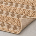 Vintage-Inspired Jute Rug - Authentic, Handcrafted Beauty, folded corner showing the back