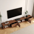 Walnut Extendable TV Console, view 3