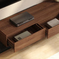Walnut Three Drawer Extendable TV Console 79in, view 6