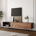 Walnut Two Drawer TV Console 71in, view 2