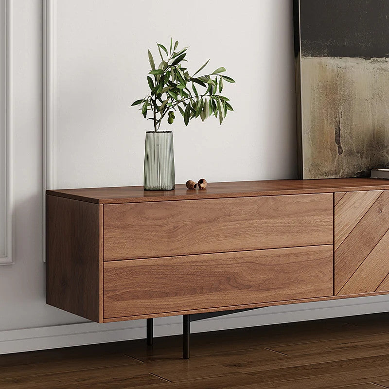 Walnut Two Drawer TV Console 71in, view 7