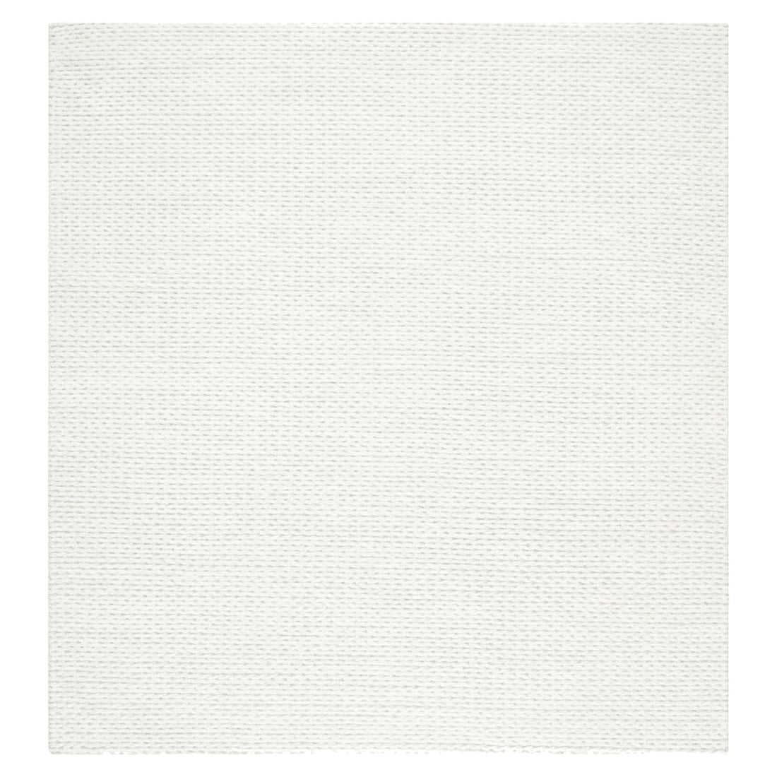White Braided Rugs, full view on a white background