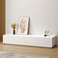 White Wide Storage TV Console 87in, view 2