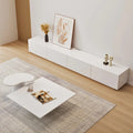 White Wide Storage TV Console 87in, view 3