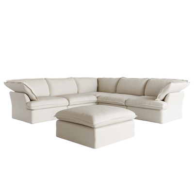 Beige modular sectional